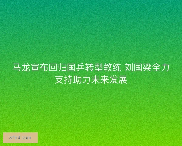 马龙宣布回归国乒转型教练 刘国梁全力支持助力未来发展